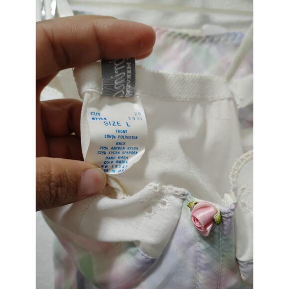 Sabrina By Mervene Ok Intimates 90' Corset Set Multicolor Gingham L/M - Picture 5 of 15